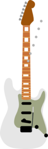White Guitar Clip Art