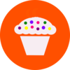 Orange Cuppycake Clip Art