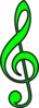 Treble Clef Green Clip Art