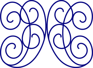 Swirl Blue Clip Art