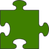 Green Border Puzzle Piece Top Clip Art