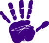 Purple Hand Print Clip Art