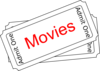 Movies Ticket Button Clip Art
