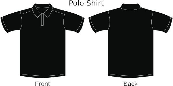 Plain Black Collar T Shirt