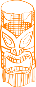 Orange Tiki Clip Art