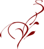 Maroon Flourish Clip Art