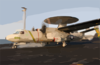 An E-2c Hawkeye Launches From The Flight Deck Aboard Uss Kitty Hawk (cv 63). Clip Art