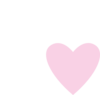 White & Pink Double Hearts Clip Art