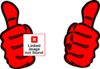 Red Thumbs Clip Art