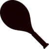 Slanted Racket Clip Art