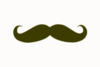 Olive Mustache Clip Art