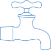 Faucet Blue Clip Art