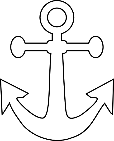 White Anchor Clip Art at Clker.com - vector clip art online, royalty