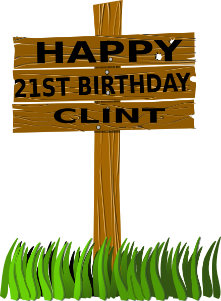 21st Birthday Sign Clip Art at Clker.com - vector clip art online