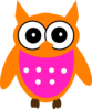 Orange Owl Clip Art