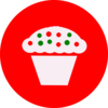 Red Cuppycake Clip Art