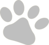 Slate Pet Paw Clip Art