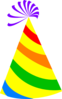 Rainbow Party Hat Yellow Clip Art