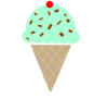 Mint Icecream W/cherry Clip Art