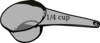 1/4 Cup Measuring Cup Clip Art