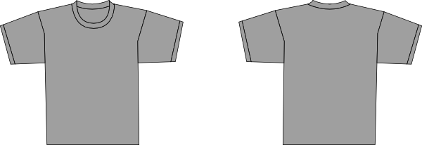 Download Grey T Shirt Template Clip Art at Clker.com - vector clip ...