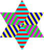 Hexagram Triangle Rainbow Clip Art
