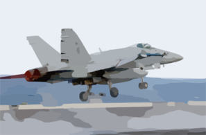 F/a-18 Hornet Launches From Uss Kitty Hawk. Clip Art