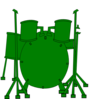 Green Drums Clip Art