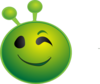 Alien Emoji Winking Clip Art