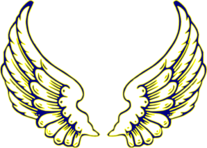 Blue And Yellow Wings Clip Art