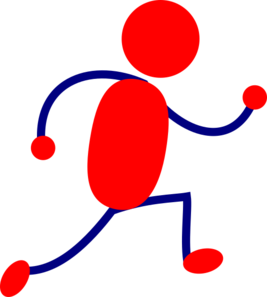Red Running Man Clip Art