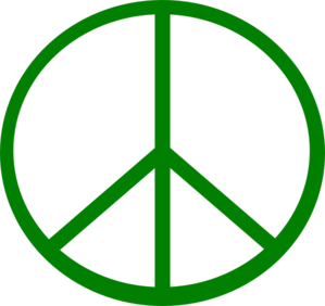 Green Peace Sign Clip Art