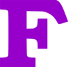 F Letter Violet Without Clip Art