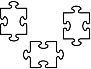 Puzzle Pieces Seperated Clip Art