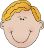 Blonde Boy Smiling Clip Art