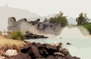 Lcac Hits The Beach Clip Art