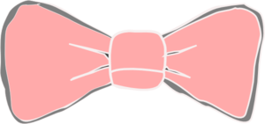 Peach Bow Clip Art