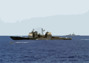 The Guided Missile Cruiser Uss Antietam (cg 54) And The Guided Missile Destroyer Uss Lassen (ddg 82) Conduct A Small Boat Exercise With The Guided Missile Frigate Uss Ingraham (ffg 61) Clip Art