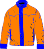 Blue Orange Coat Clip Art