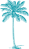 Dark Teal Coconut-palm-tree Clip Art