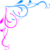 Blue Pink Heart Border Clip Art