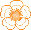 Layered Orange Flower Clip Art