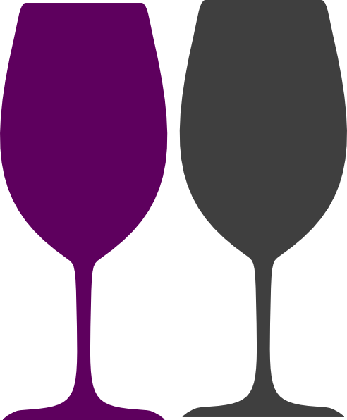 Purple And Gray Wine Glasses Clip Art at Clker.com - vector clip art