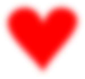 Dark Red Blurred Heart Clip Art