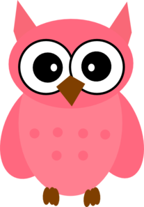 Owl Pink  Clip Art
