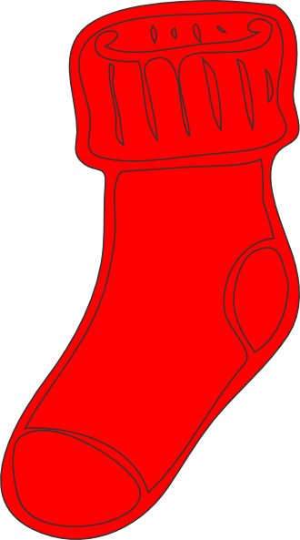 Red Sock Clip Art at Clker.com - vector clip art online, royalty free ...