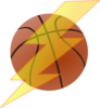 Basketball With Lightning Bolt Clip Art