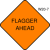 Flagger Ahead Clip Art