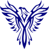 Phoenix-blue Clip Art