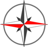 Red Grey Compass 258 Clip Art